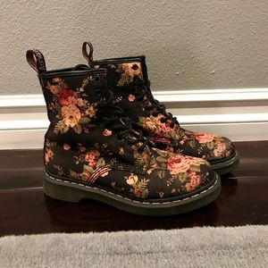 Dr. Marten Floral Combat Boots